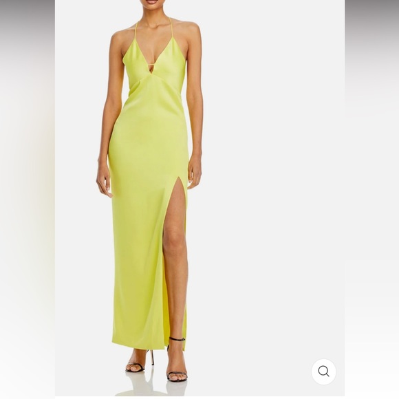 NWT Alice + Olivia Women's yellow Sleeveless Slip Gown Dress Size 2